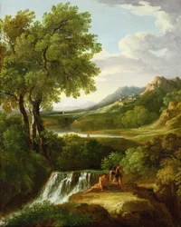 Figuren in een klassiek landschap